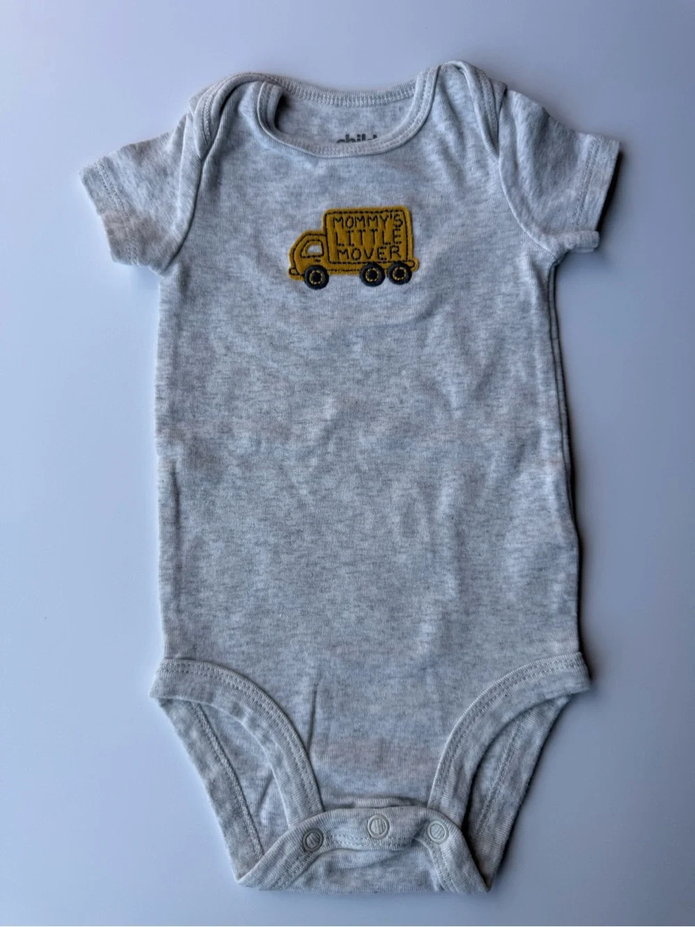 Carter's Heather Gray Bodysuit and Charcoal Pants Set with Yellow Truck - Picture 2 of 3